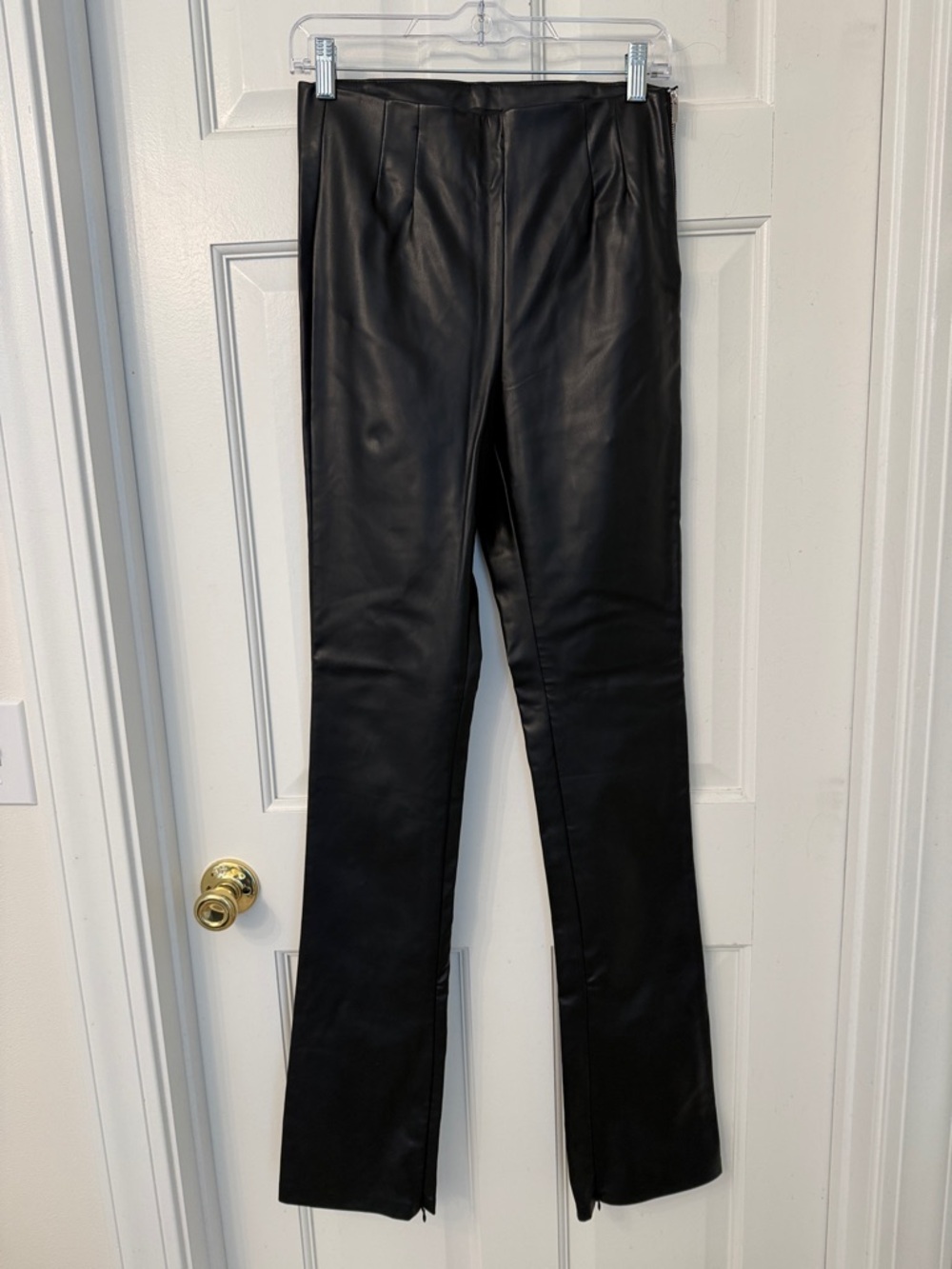 Zara Black Faux Leather Pants